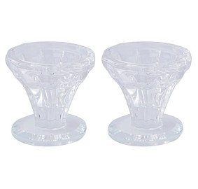 Crystal Candlesticks Pair Small