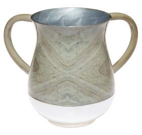 Wash Cup Aluminum Marble Look