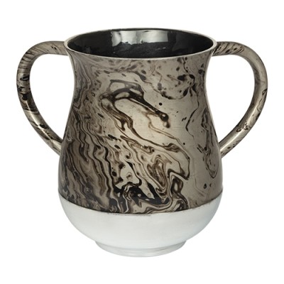 Wash Cup Aluminum Marble Look