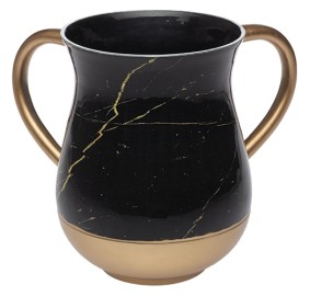 Wash Cup Aluminum Black Marble