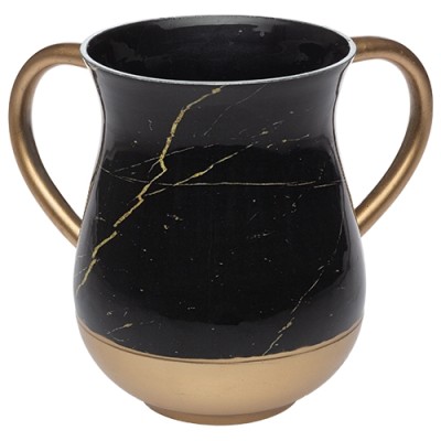 Wash Cup Aluminum Black Marble