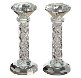 Crystal Candlesticks Mirror & Stones