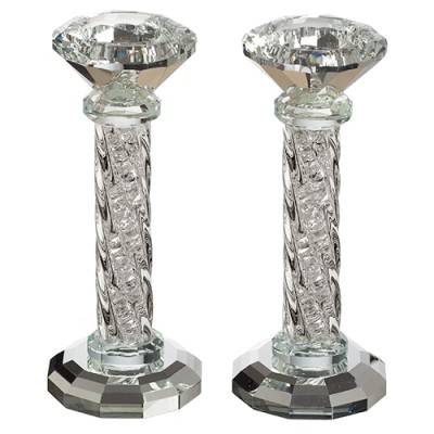 Crystal Candlesticks Mirror & Stones