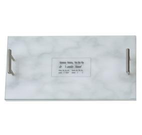 Shabbat Tray Glass & Lucite