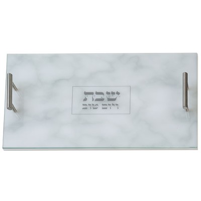 Shabbat Tray Glass & Lucite