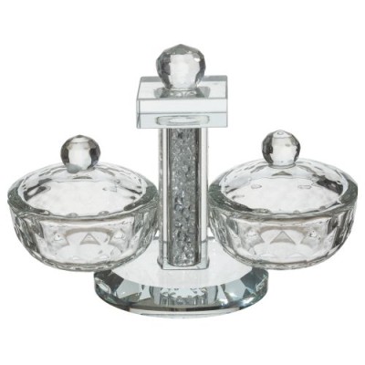 Crystal Salt Holder with Lids