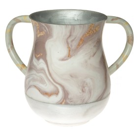 Wash Cup Aluminum Marble Texture