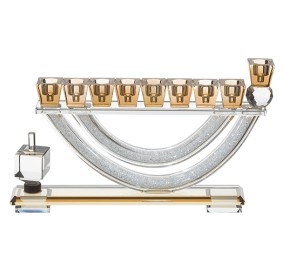 Menorah Crystal Gold Tones