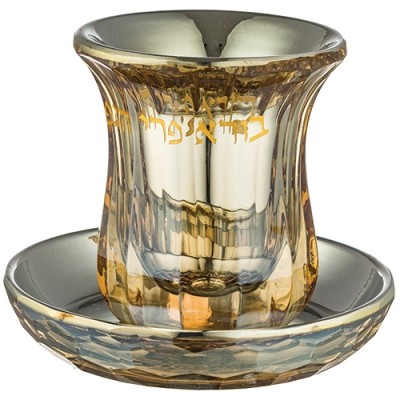 Kiddush Cup & Plate Crystal