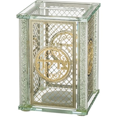 Crystal Tzedakah Box w/ Plaque