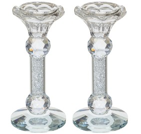 Crystal Candlesticks 6"