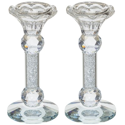 Crystal Candlesticks 6"