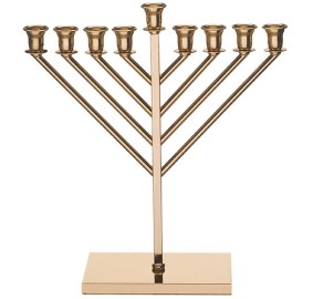 Menorah Rambam Golden Finish