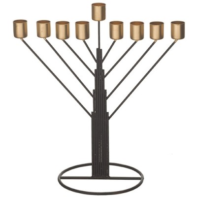 Menorah Rambam Style Black