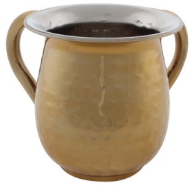 Washcup SS Hammered Gold