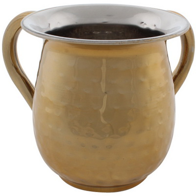 Washcup SS Hammered Gold