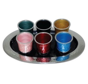 Liquor Cups Set Colored Alumin