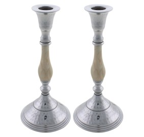 Hammered Candlestick - Pearl