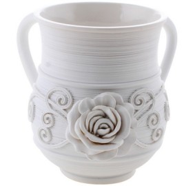 Wash Cup Polyresin Rose