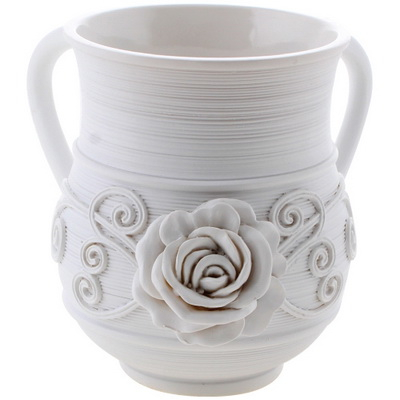 Wash Cup Polyresin Rose