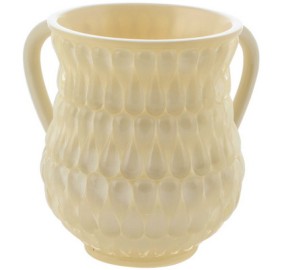 Wash Cup Ivory Teardrop