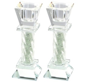 Crystal Candlesticks Pair