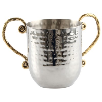 Wash Cup Stainless Steel Hammered