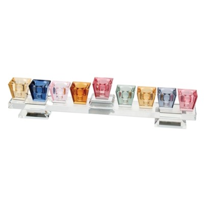 Colored Crystal Menorah