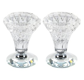 Crystal Candlesticks Pair 