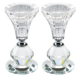 Crystal Candlesticks Pair 