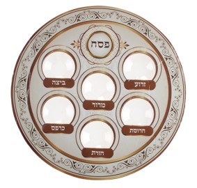 Seder Plate Brown Tones