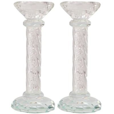 Crystal Candlesticks Pair