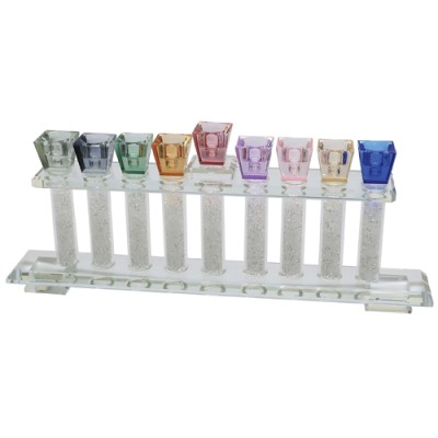 Menorah Crystal Colored