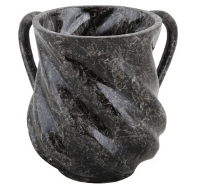 Wash Cup Polyresin Black Grey