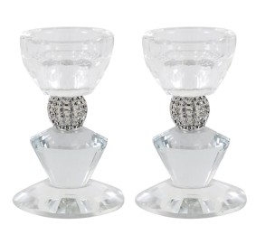 Candlestick Crystal Pair 9 cm