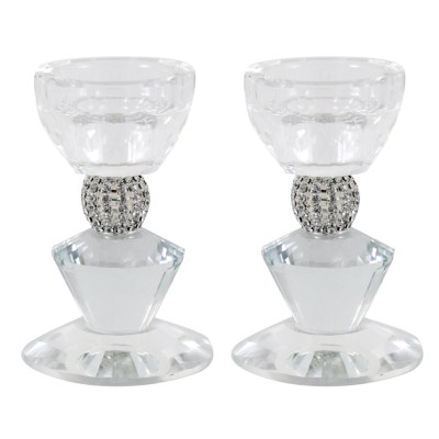 Candlestick Crystal Pair 9 cm