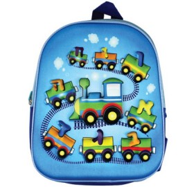 Aleph Bet Backpack - Blue Train