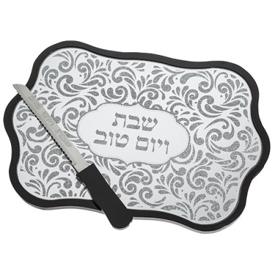 Wood Framed Glass Challah Board