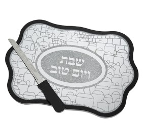 Challah Board with Knife