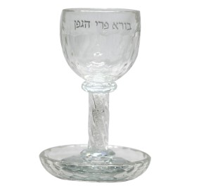 Kiddush Cup Crystal White Ston