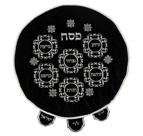 Matzah Cover Navy Velvet