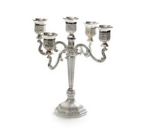 Candelabra 5 Branch Silverplated Filigree