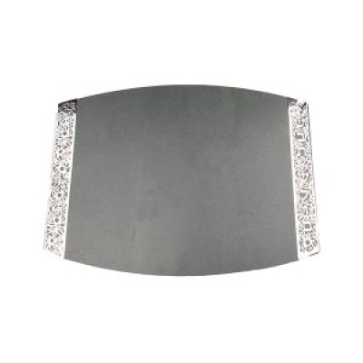 Challah Board Porcelain Grey with Metal Cutout