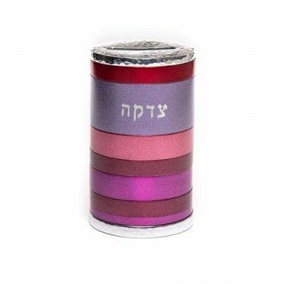 Tzedakah Box Anodized Maroon