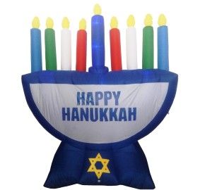 Inflatable Menorah w/LED Light