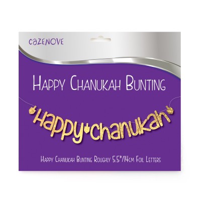 Chanukah Bunting Gold