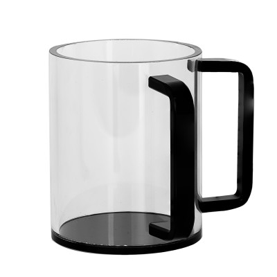 Wash Cup Lucite Black Handles