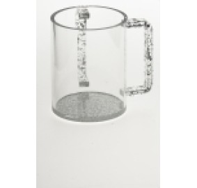 Wash Cup Lucite Silver Handles