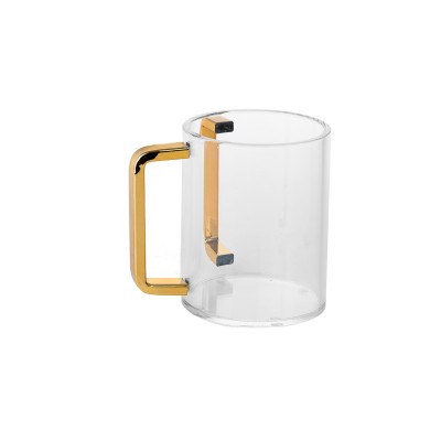 Wash Cup Lucite Gold Handles