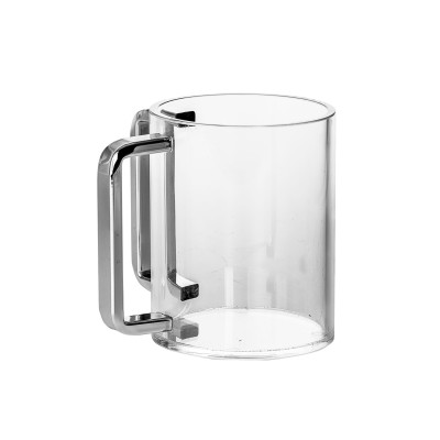 Wash Cup Lucite Silver Handles